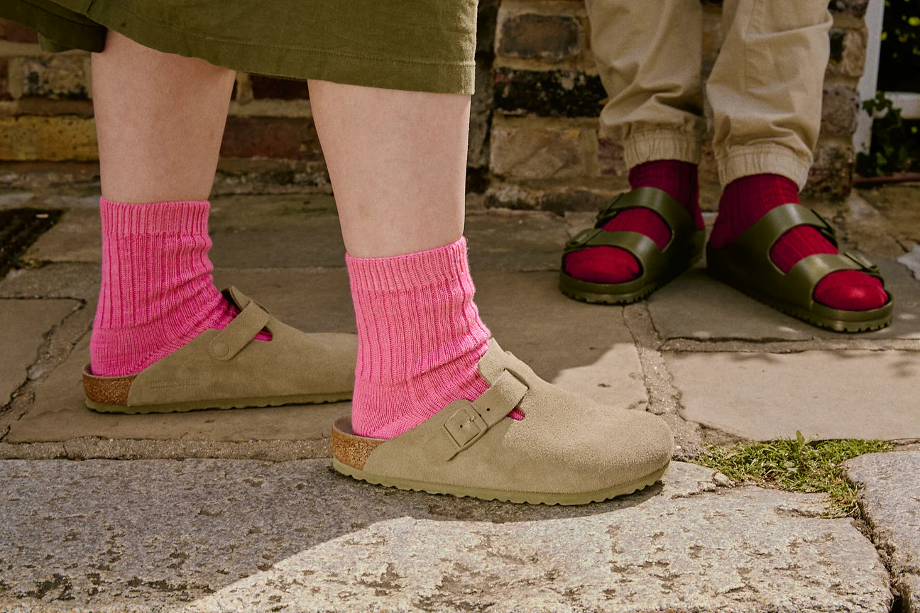 Betsy Wool Socks - Pink Flamingo