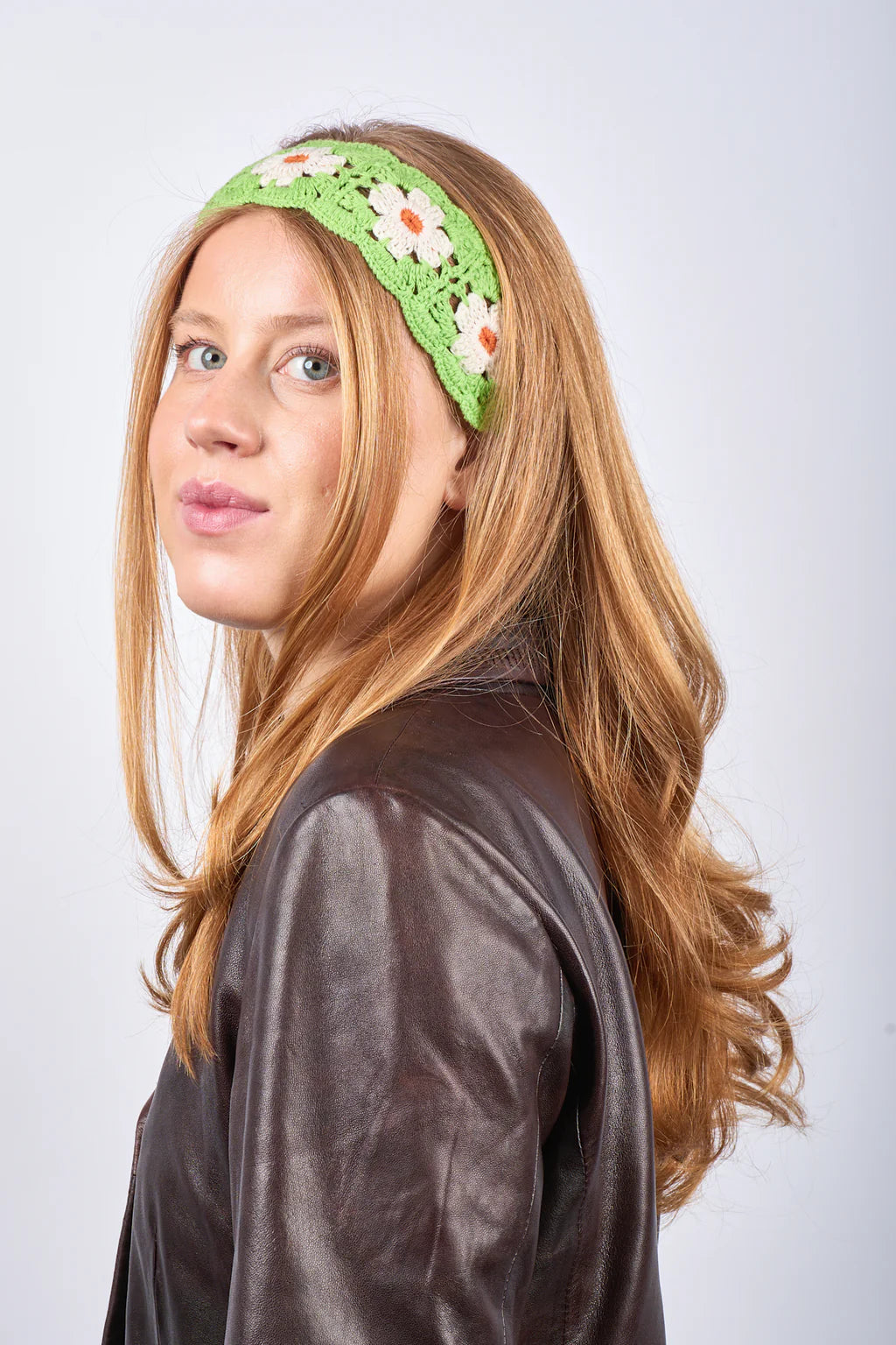Bohemian Headband - Green Sunflower