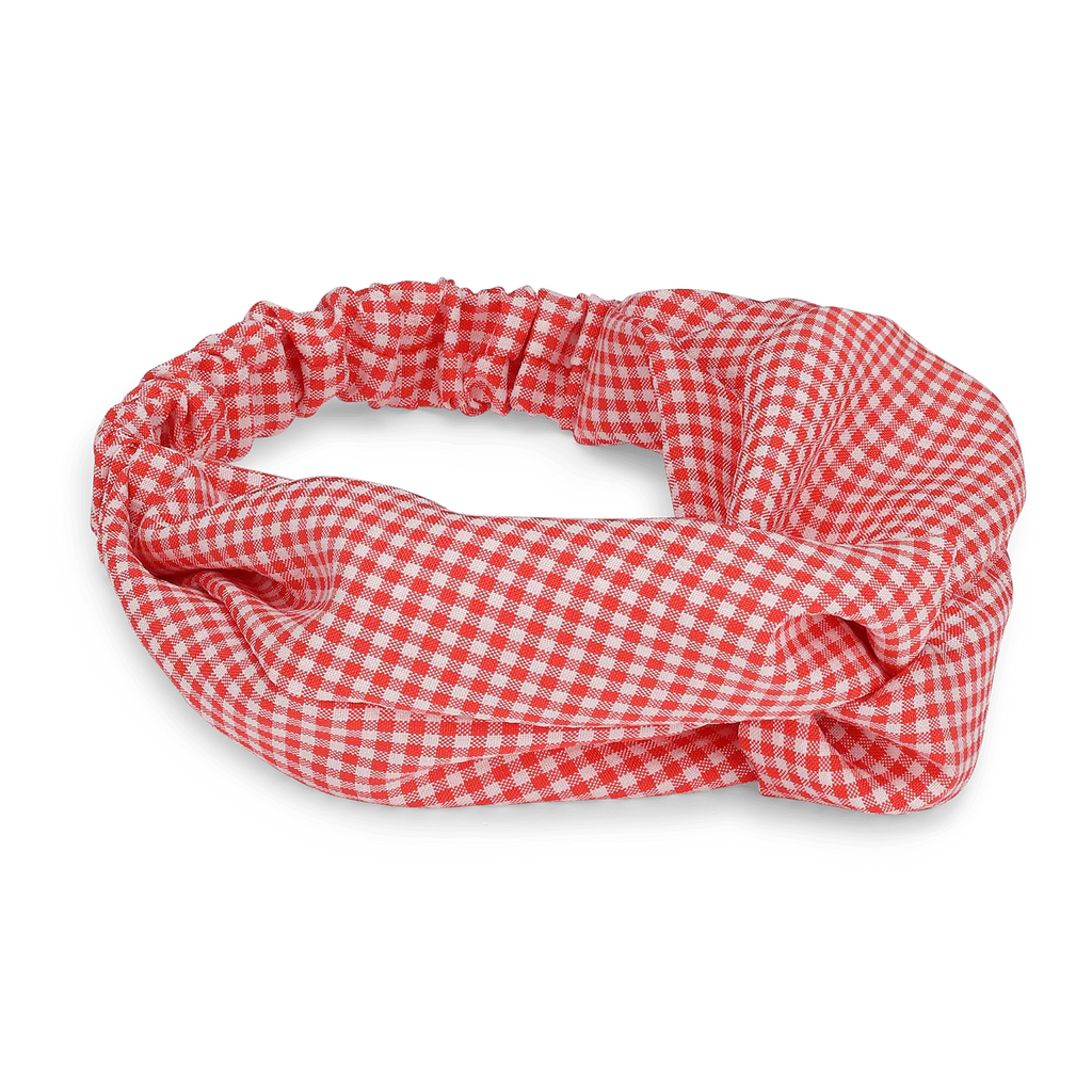 Checkered Hair Band - Red