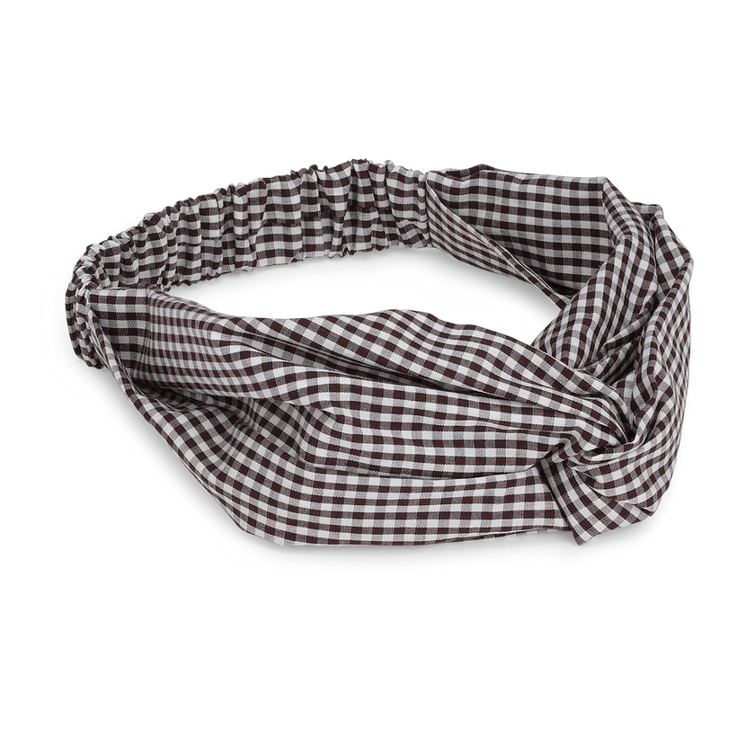 Checkered Hair Band - Black
