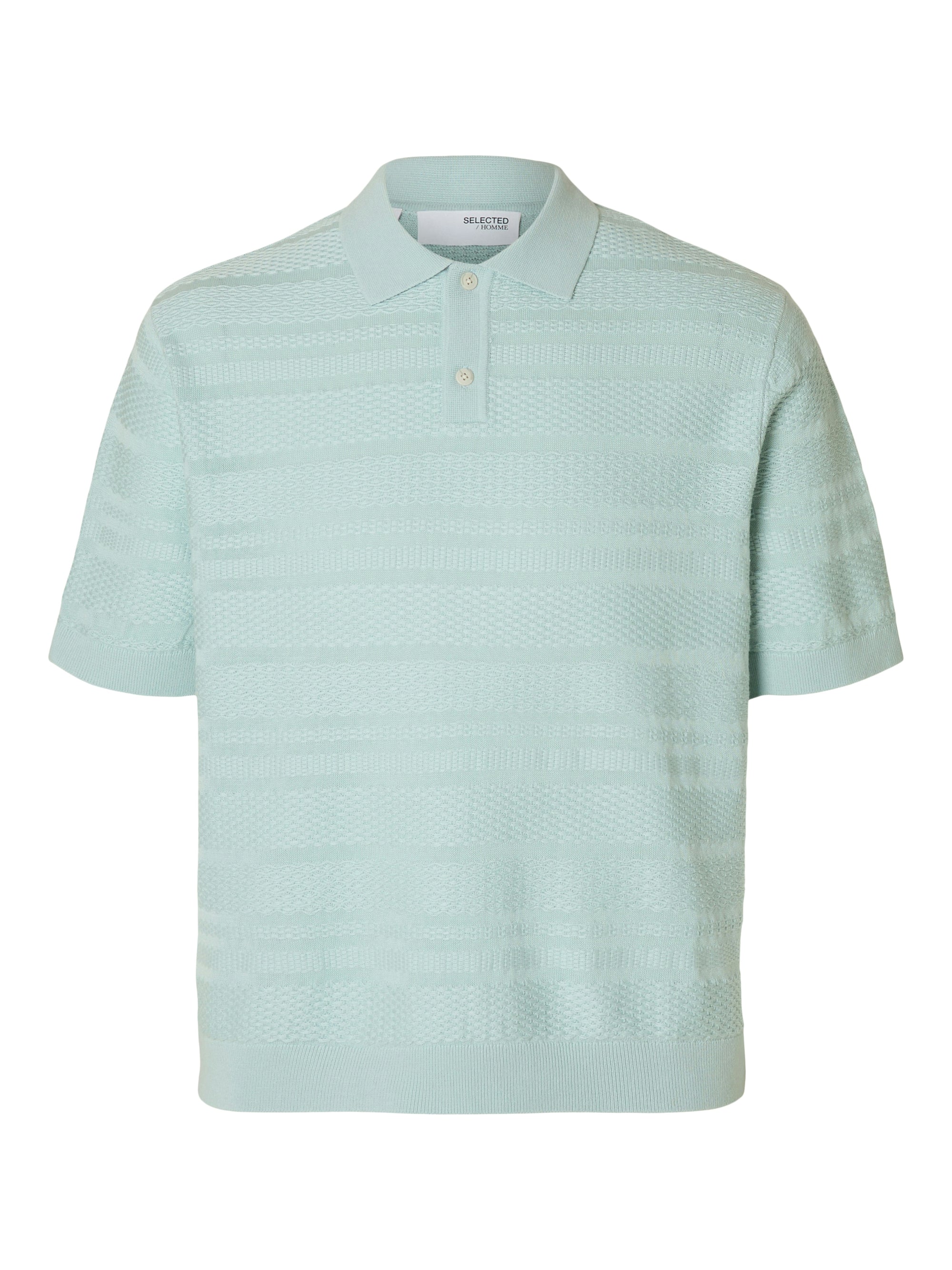 Foam SS Knit Relaxed Polo - Winter Sky