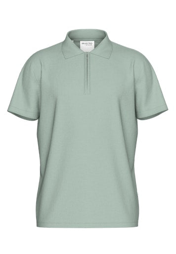 Fave Zip Polo - Iceberg Green