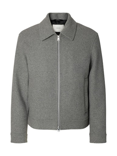 Philip Wool Blend Jacket -  Black/Donegal