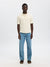 Colibri SS Knit Structure Open Polo - Egret