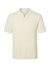 Colibri SS Knit Structure Open Polo - Egret