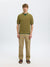 Colibri SS Knit Structure Open Polo - Dried Herb