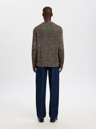 Tilum LS Knit Relaxed Crew Neck - Demitasse Twist