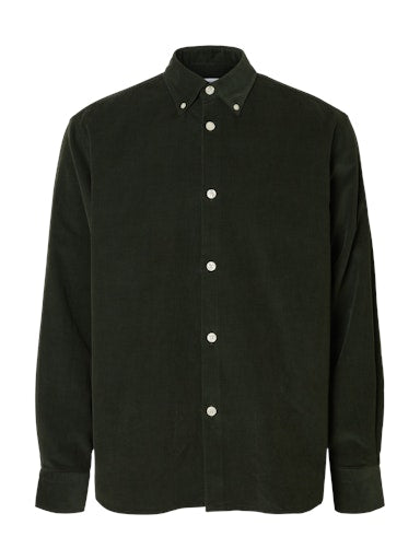 Reg Danni Cord BD LS Shirt - Deep Forest