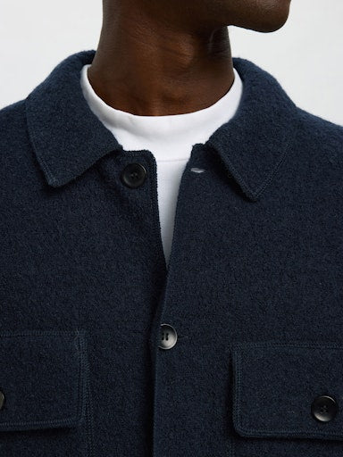 Nealy Knit Workwear Cardigan - Sky Captain