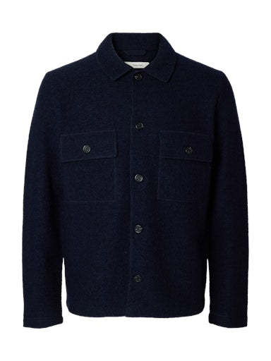 Nealy Knit Workwear Cardigan - Sky Captain