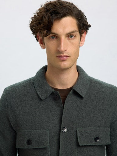 Nealy Knit Workwear Cardigan - Deep Forest