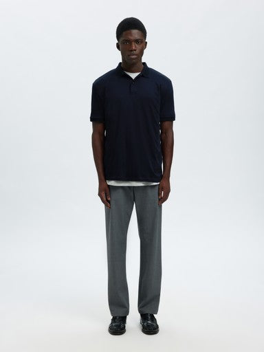 Fave Button SS Polo - Sky Captain