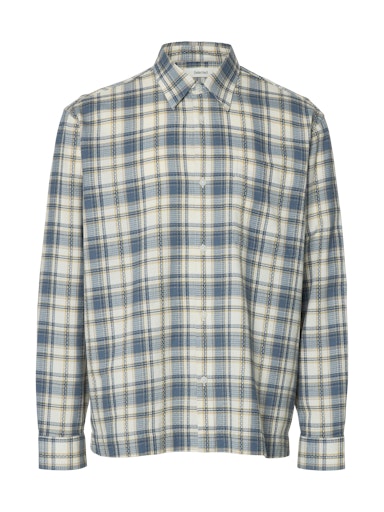 Relax Landon Check LS Shirt - Egret Blue Mirage Multi Check