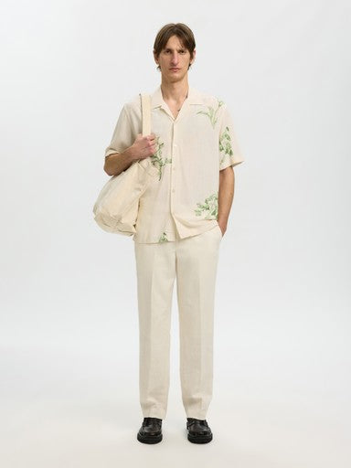 Reg Terry AOP SS Shirt - Egret/Aspen Green