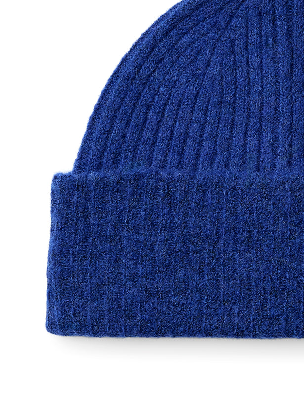 Lulu Wool Blend Knit Beanie - Dazzling Blue