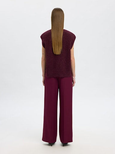 Lulu SL Knit Vest - Fig Black-Core