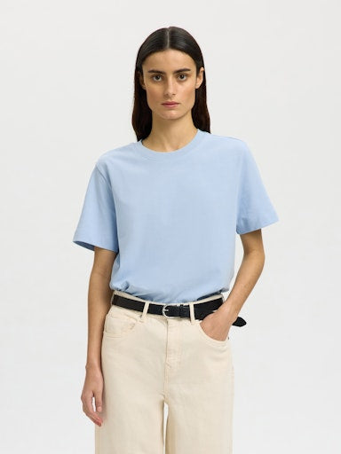 Essential Boxy Tee - Cashmere Blue