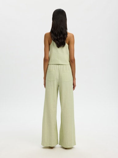 Luisa Wide Leg Linen Pants - Lint