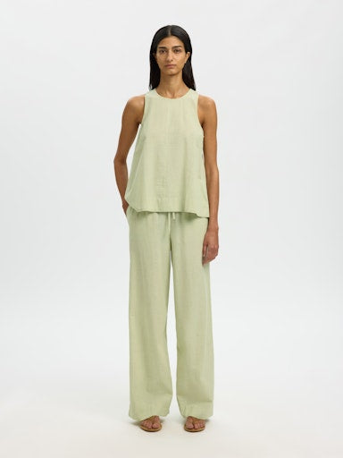 Luisa Wide Leg Linen Pants - Lint