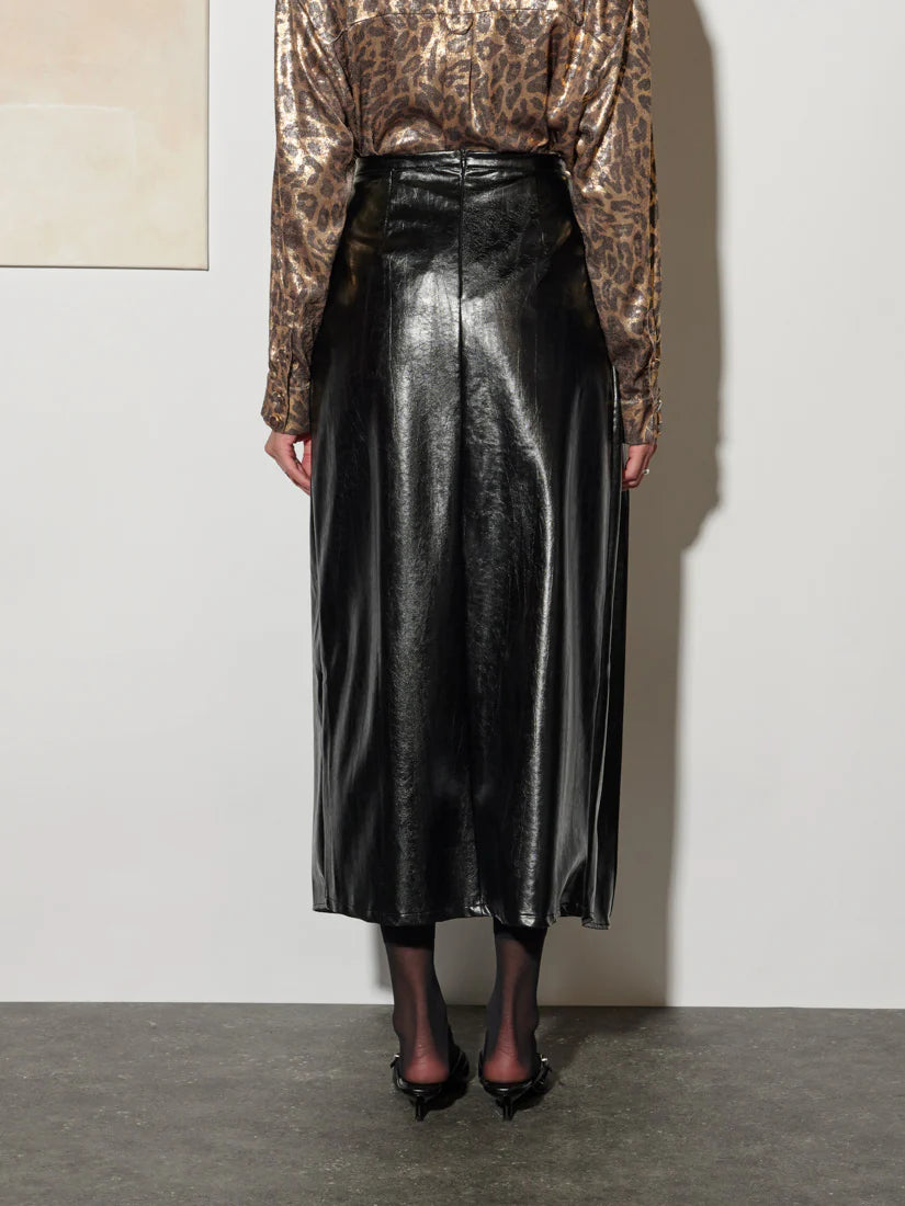 Louise Midi Skirt - Coal Black