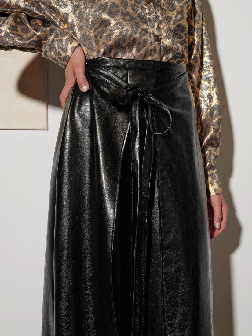 Louise Midi Skirt - Coal Black