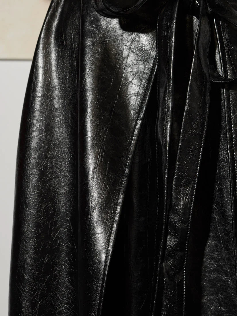 Louise Midi Skirt - Coal Black