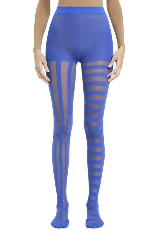 Stripes Tights - Electric Blue