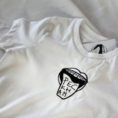 Peckham Mouth Baby Tee - White