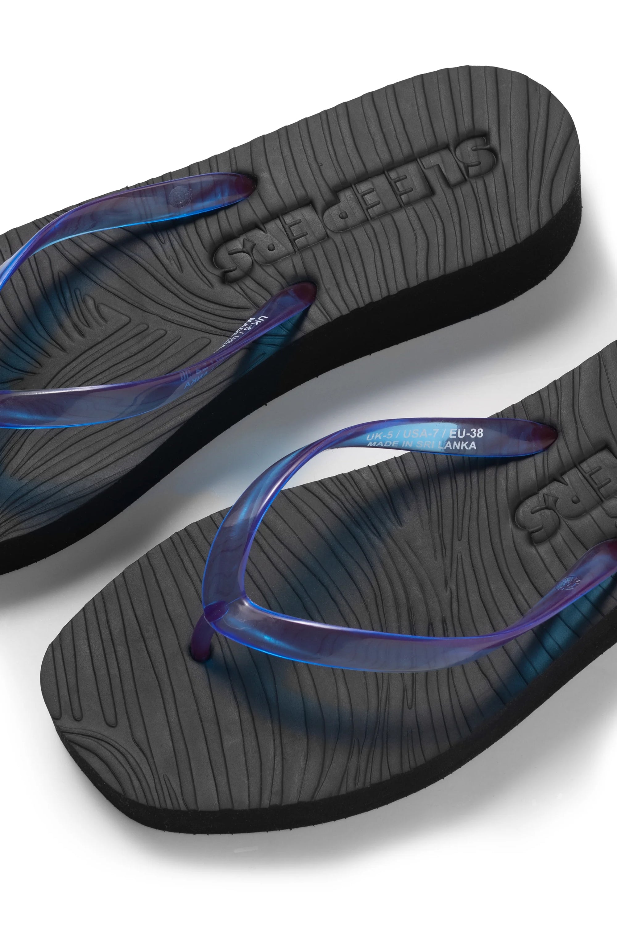 Tapered Platform Flip Flop - Black Luminous Transparent