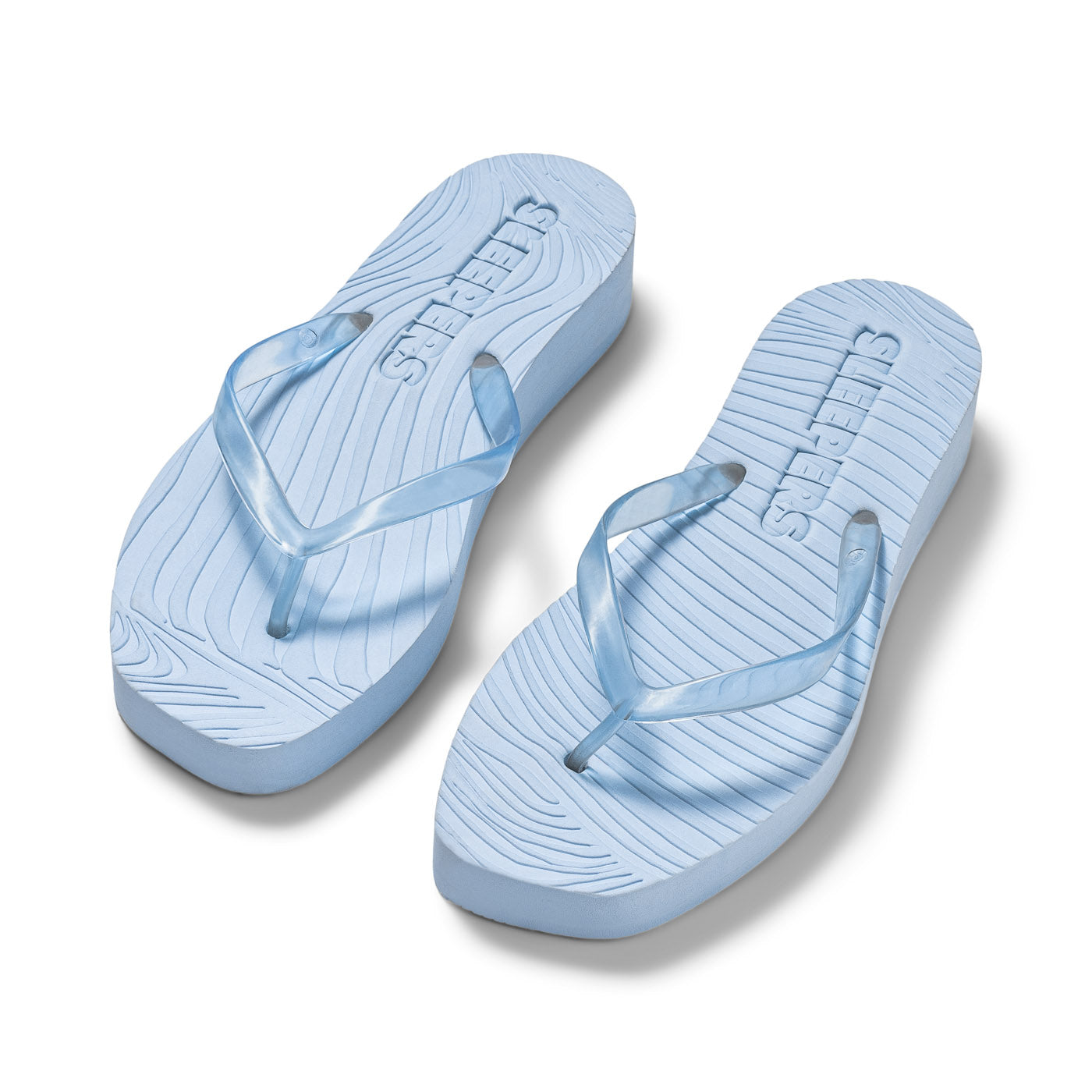 Tapered Platform Flip Flop - Angel Blue Transparent