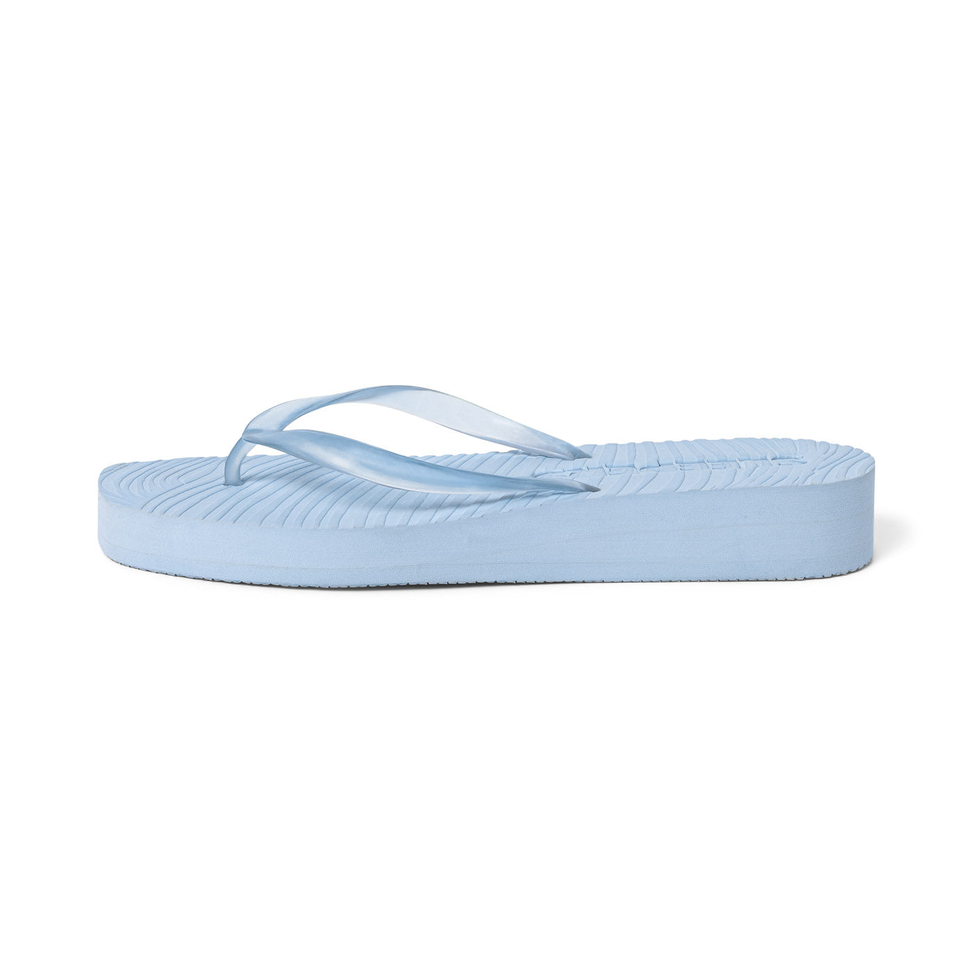 Tapered Platform Flip Flop - Angel Blue Transparent