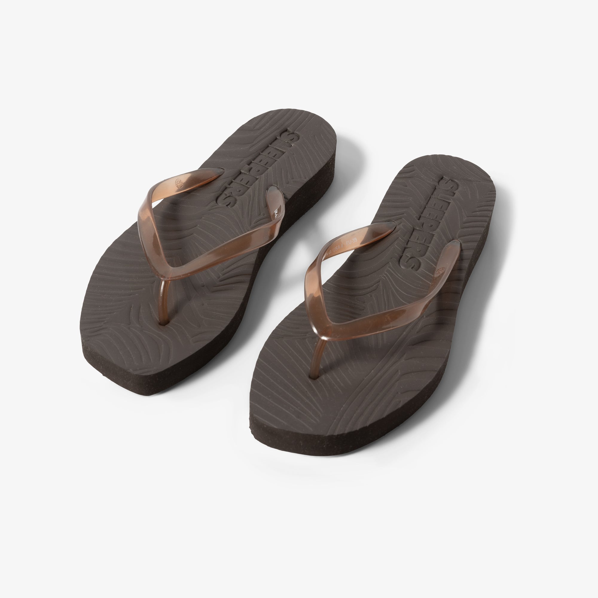 Tapered Platform Flip Flop - Brown Transparent