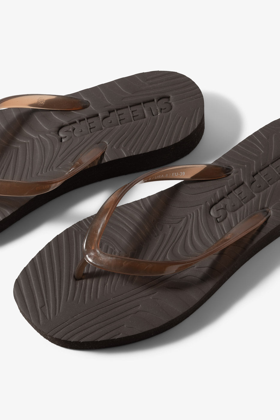 Tapered Platform Flip Flop - Brown Transparent