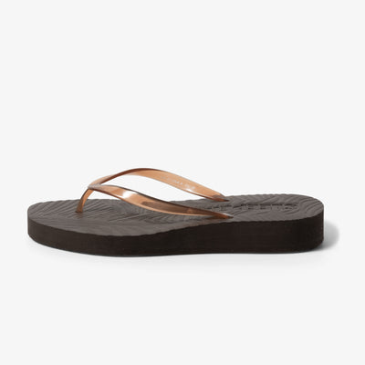 Tapered Platform Flip Flop - Brown Transparent