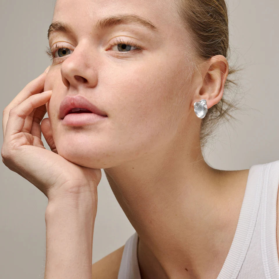 Maia Large Studs - Silver