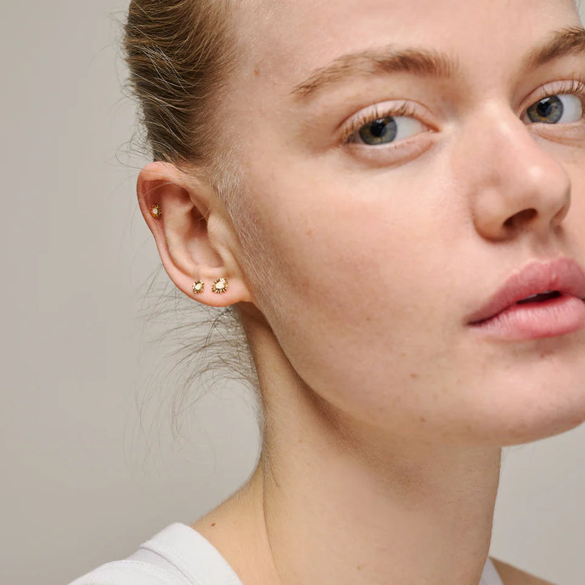 Mini Sunshine Studs - Steel Blue