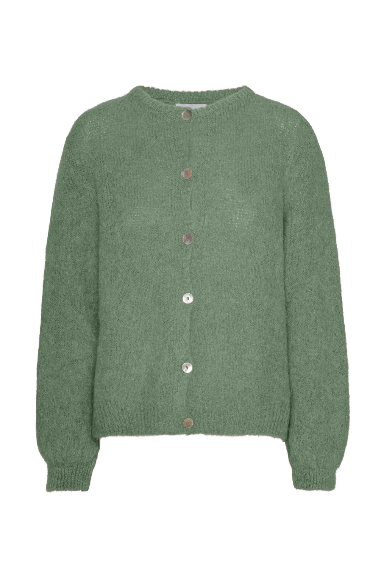 Susan Alpaca Cardigan - Dusty Green