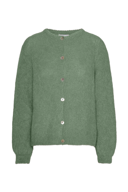 Susan Alpaca Cardigan - Dusty Green