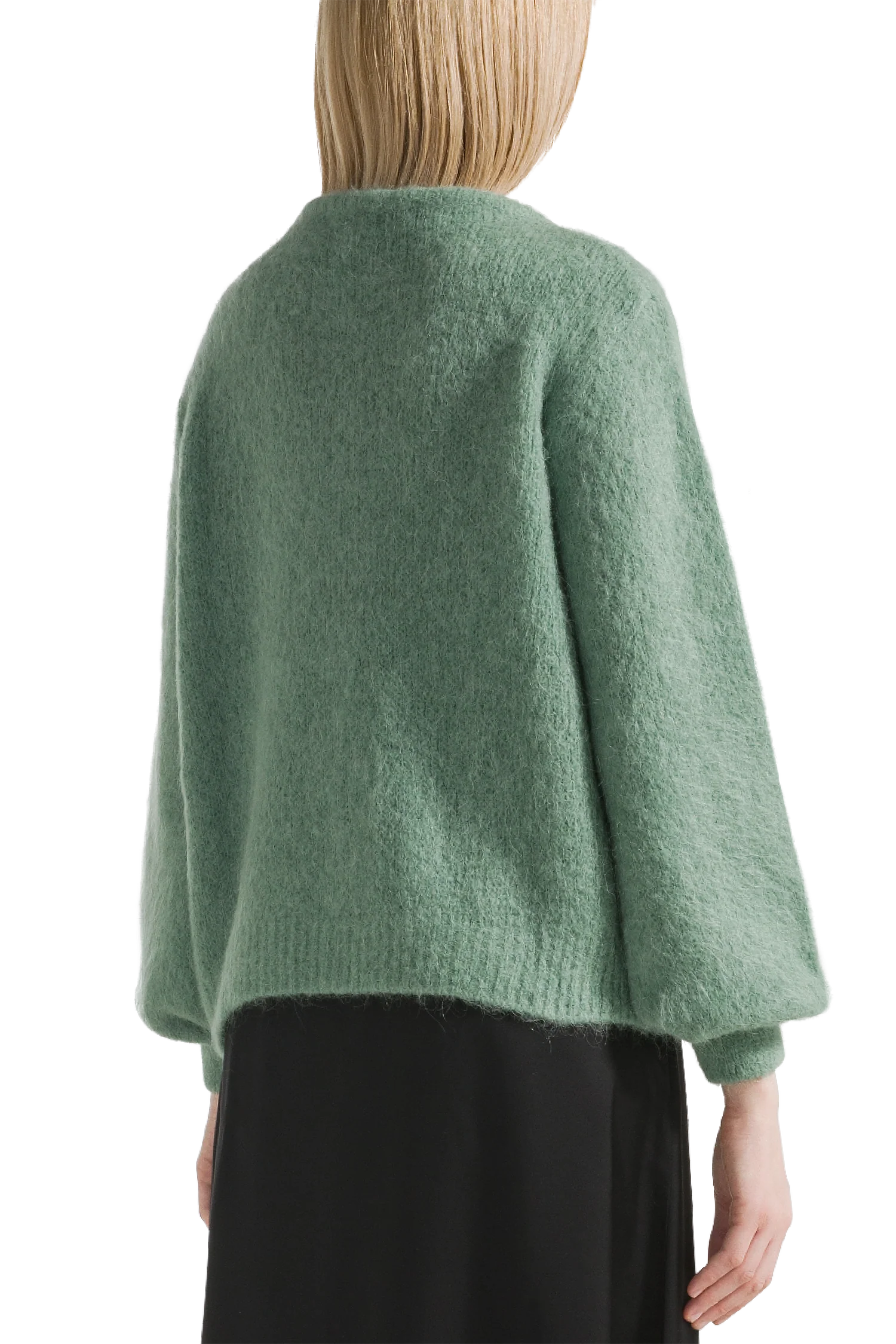 Susan Alpaca Cardigan - Dusty Green