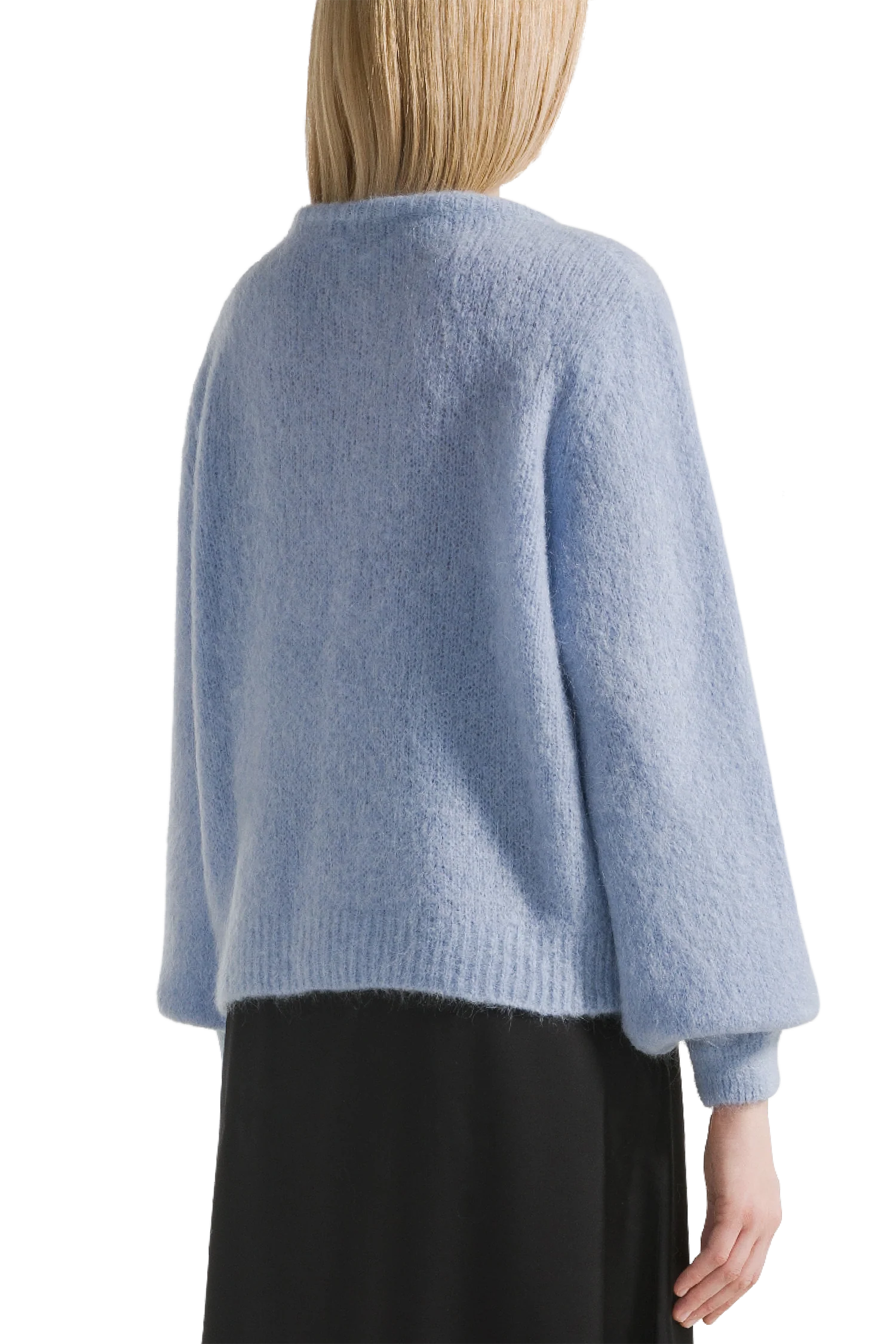 Susan Alpaca Cardigan - Light Blue