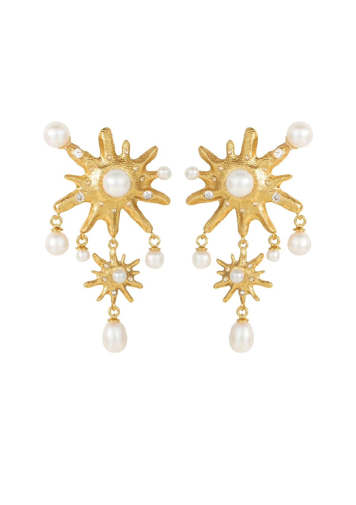 Tethy's Gilded Earrings - Gold