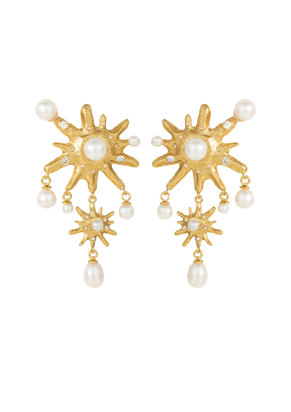 Tethy's Gilded Earrings - Gold