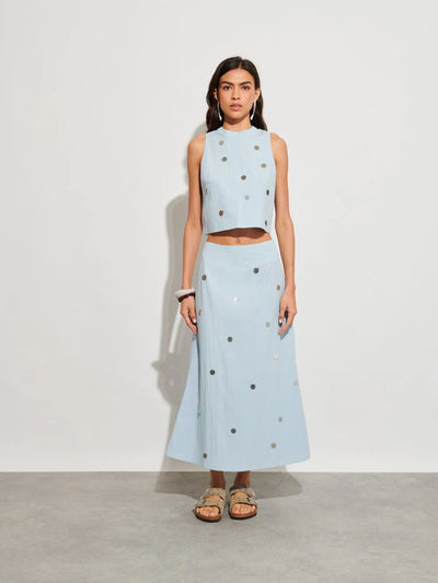 Solana Top - Pale Blue