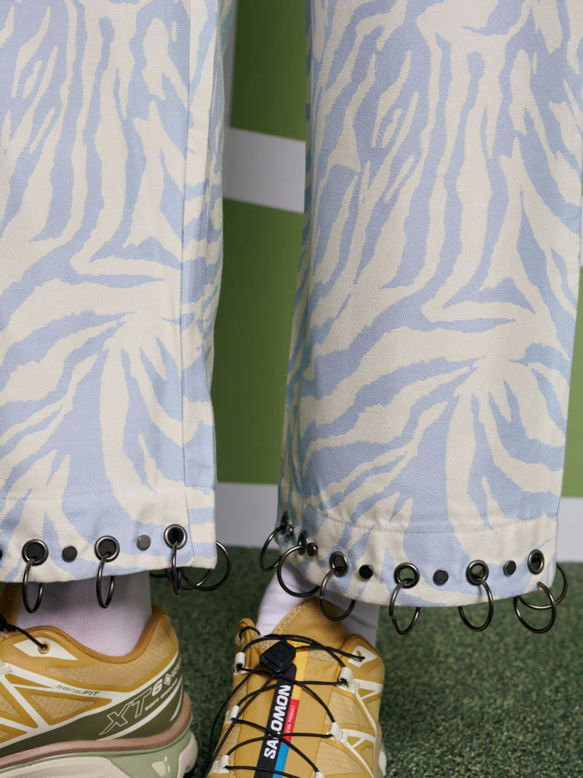 Serena Zebra Trousers - Baby Blue