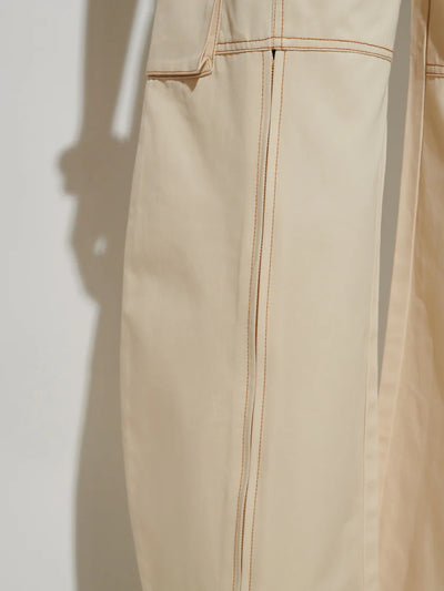 Asma Cargo Trousers - Ivory Cream