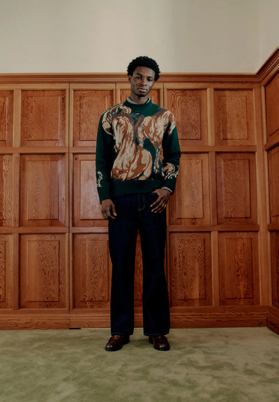 Wild Horses Jumper - Emerald Green