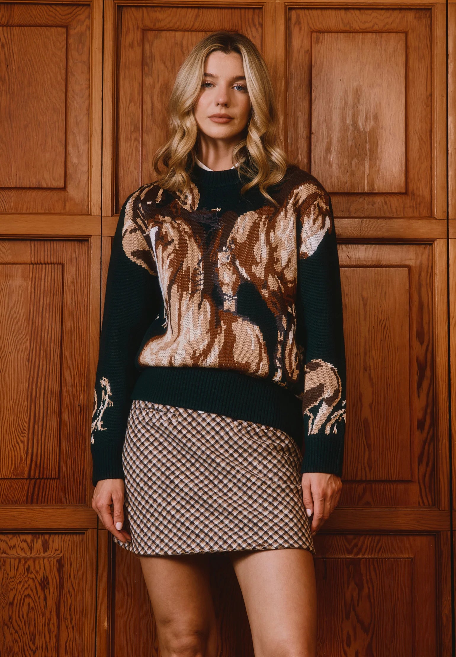 Wild Horses Jumper - Emerald Green