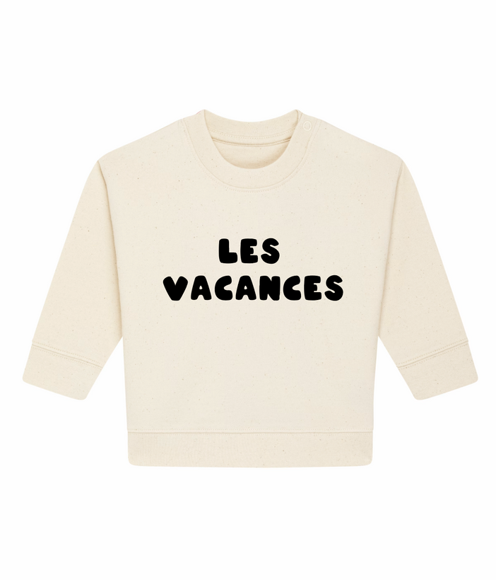Les Vacances Organic Cotton Sweatshirt - Natural Raw