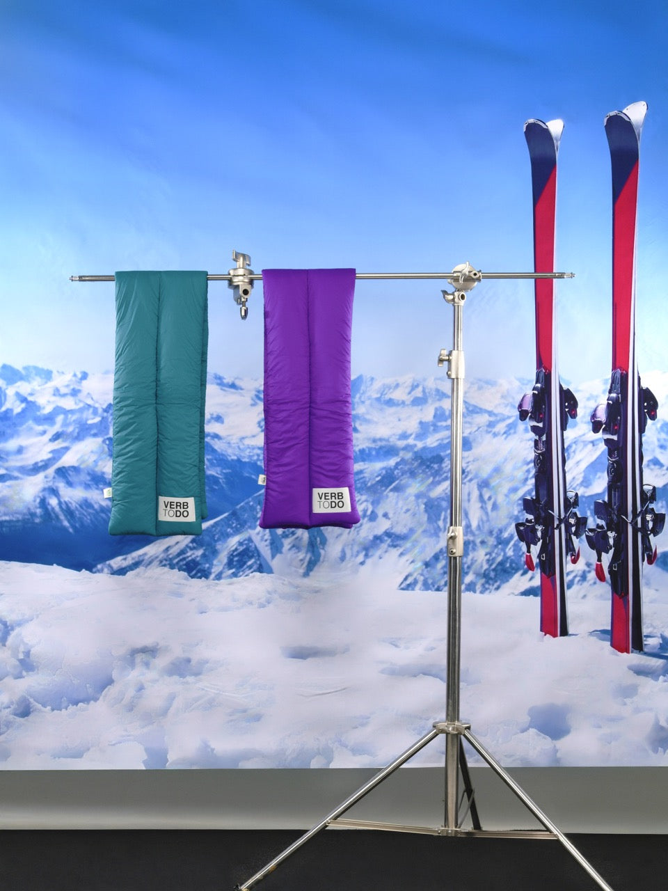 Nylon  Puffer Scarf - Emerald