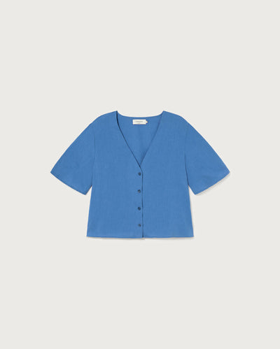 Libelula Hemp Blouse - Heritage Blue